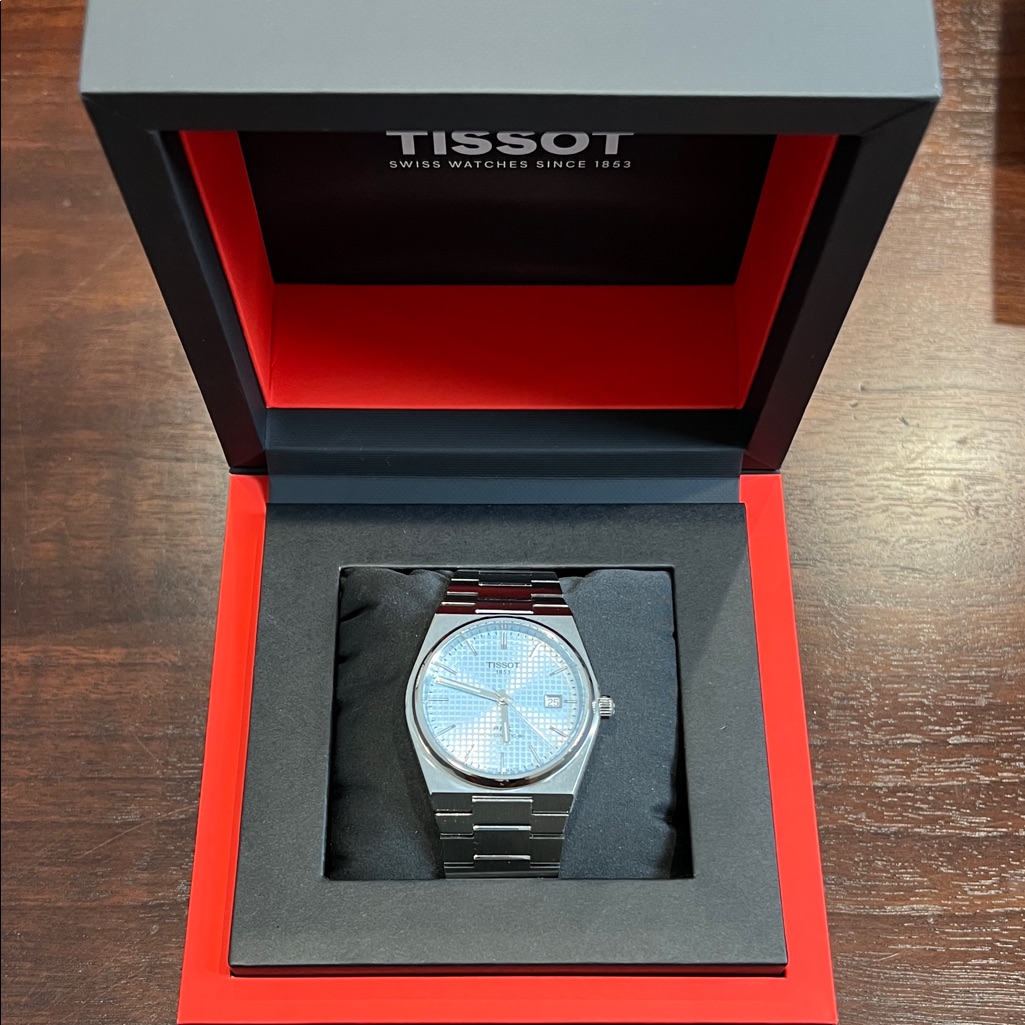Tissot Prx 40mm Ice Blue Dial Men's Watch